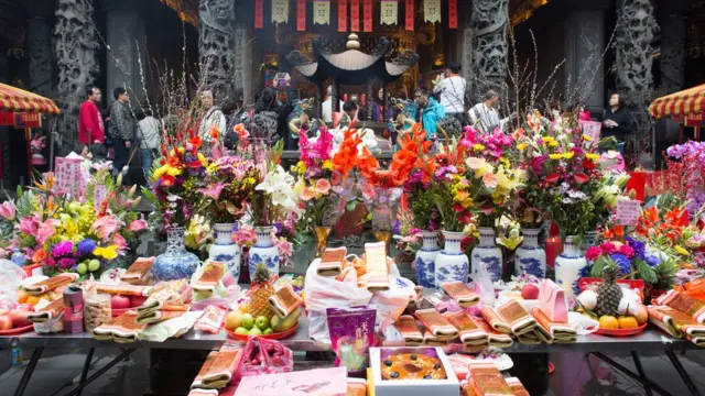 中元节祭祀是台湾民俗盛事,因为祭品,也带来商机。