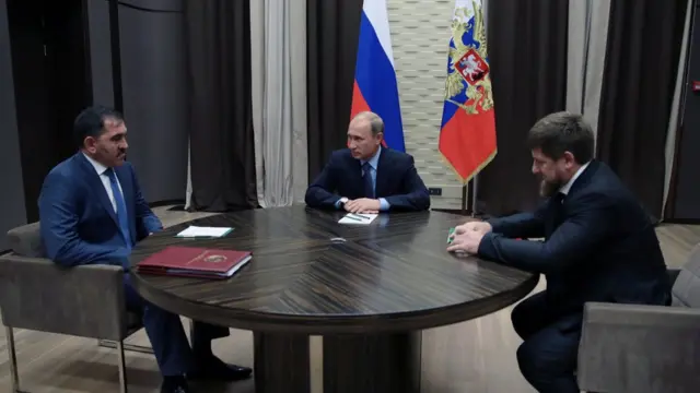 Vladimir Putin, Yunus-Bek Evkurov, Ramzan Kadyrov