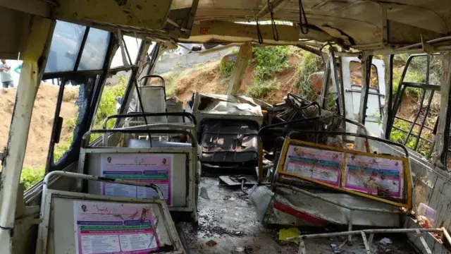 દુર્ઘટનાગ્રસ્ત બસ