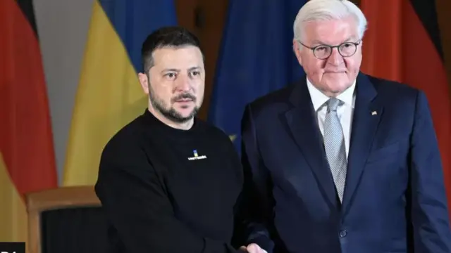 Tổng thống Volodymyr Zelensky hội đàm với Tổng thống Frank-Walter Steinmeier.