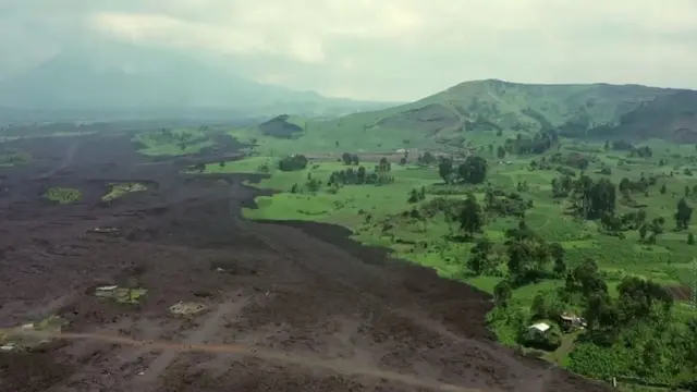 Goma et dans les environs ravagés par l'éruption du volcan Nyiragongo