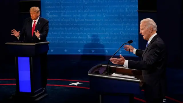 اشتباك حول موضوع العنصرية بين ترامب وبايدن