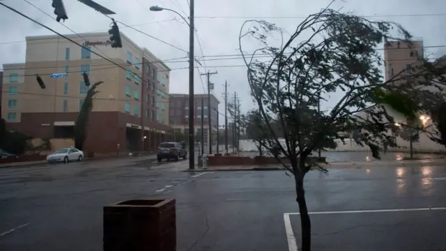 Efectos del huracán Florence en Wilmington, Carolina del Norte.