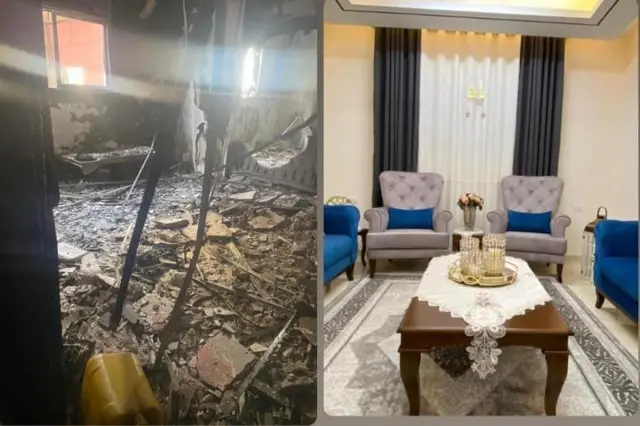 منزل عائلة علا قبل وبعد الحرب