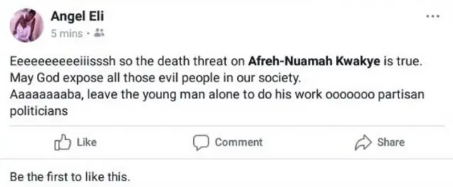 Angeli Eli Facebook post