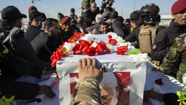 Les funérailles du général Soleimani en Iran.