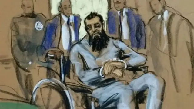 Полиция Саиповко бир нече ирет ок чыгарып, жарадар болгондон кийин гана кармаган. Биринчи соттук угууга Саипов майыптардын коляскасы менен келген.