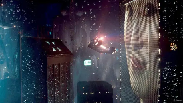The flying cars shown in 1982 film Blade Runner may still seem like a futuristic fantasy - but they aren't (Credit: Alamy)