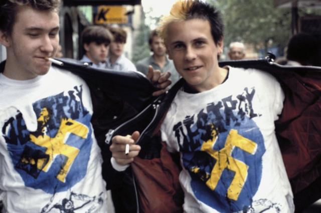 Two boys in Vivienne Westwood T-shirts