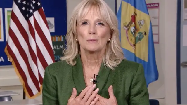 Jill Biden discursa na convenção do Partido Democrata