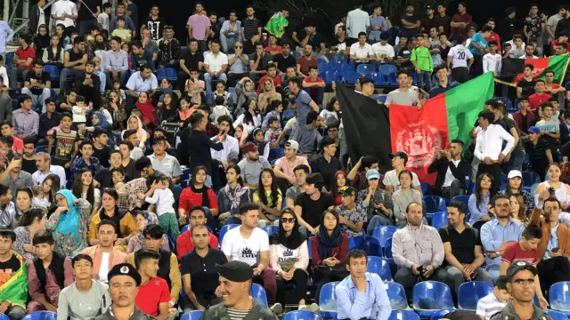 طرفداران تیم ملی افغانستان در دوشنبه
