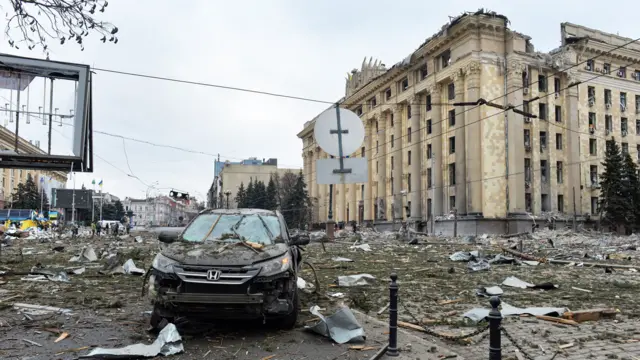 1 मार्च को ख़ारकीएव में हुई बमबारी