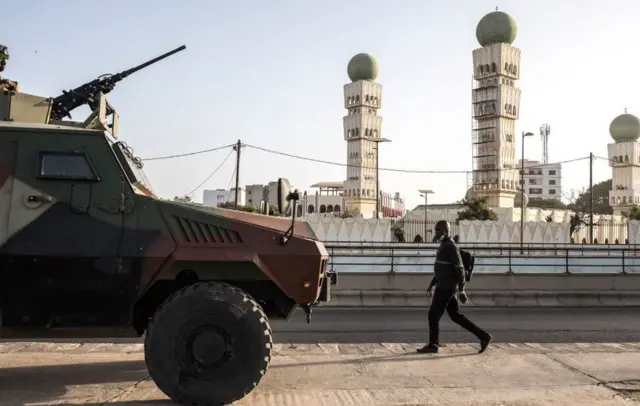 On the same day in Senegal's capital, Dakar, the armed forces put on a show of strength after several opposition protests...