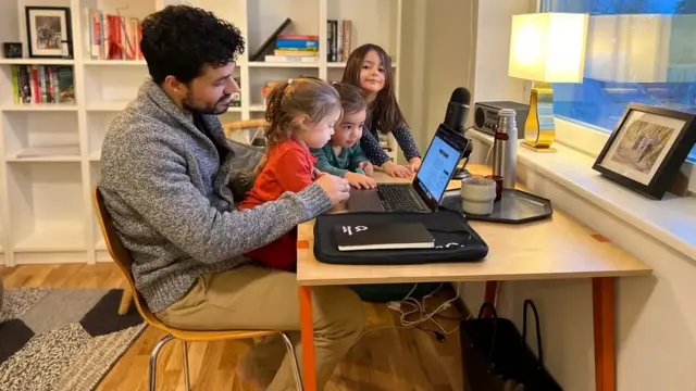 Stockholm-based Jeremy Cothman calls VAB a "huge safety net" to help care for his three young children (Credit: Alva Labs)
