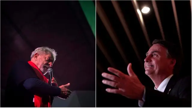 Lula e Jair Bolsonaro