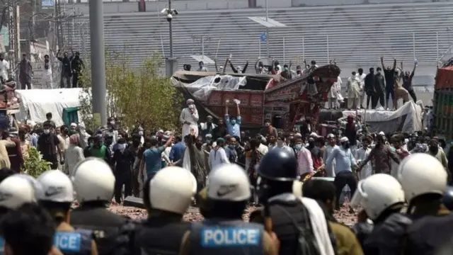 पाकिस्तान में तहरीक-ए-लब्बैक का मार्च