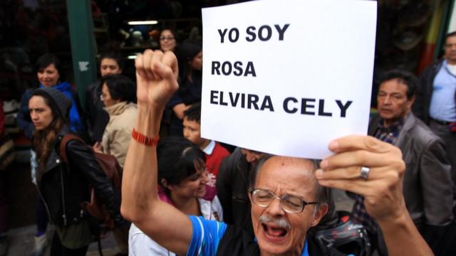 Colombianos protestam contra decisão7 games bônusPrefeitura que culpou Rosa Elvira Cely por seu próprio assassinato
