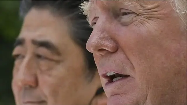Trump ayaa Japan kala hadlay kulanka isbuuca soo socda uu la yeelanayo Kim Jong-un