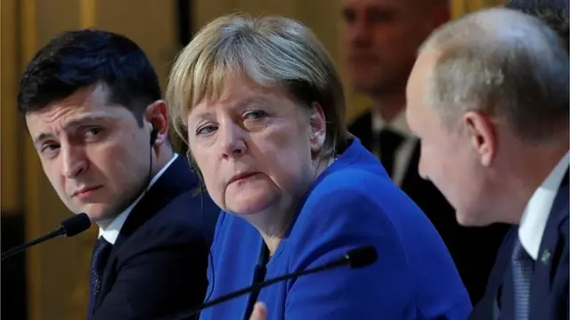 Зеленський, Меркель, Путін