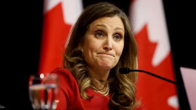 Chrystia Freeland, ex-ministra das Finanças do Canadá.