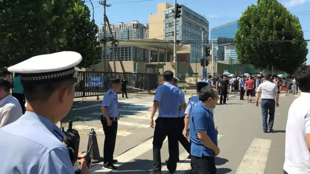 美国驻华大使馆爆炸现场（26/7/2018）