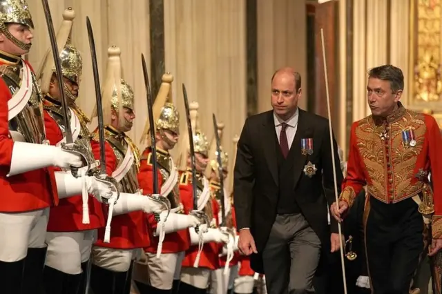 Prince William was among the senior royals attending the ceremony