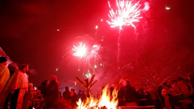 Святокові феєрверки у Соколаці