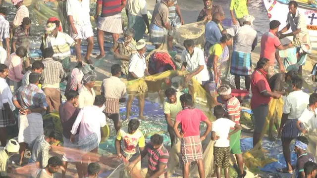மீன் வாங்க குவிந்த மக்கள்