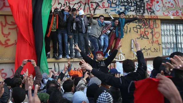 Протесты против режима Муаммара Каддафи, Бенгази, февраль 2011 года