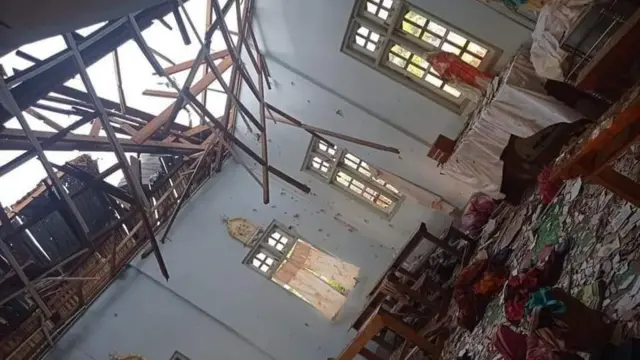 လက်နက်ကြီးထိမှန်ခဲ့တဲ့ခရစ်ယာန်ဘုရားရှိခိုးကျောင်း