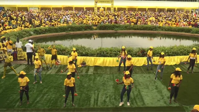 Un meeting du parti d'Alpha Condé, le RPG