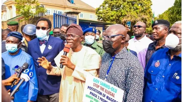 Sanwo Olu for Magodo with di protesters