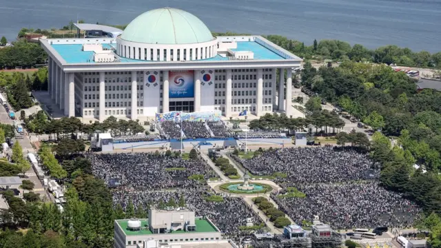 윤석열 대통령이 제20대 대통령 취임식이 열린 10일 서울 여의도 국회 의사당 앞