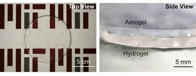A gauche, la bicouche vue du dessus ; à droite, vue latérale.
