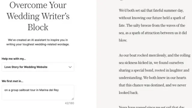 जॉय का AI टूल लोगों के लिए शादी का संदेश लिख सकता है