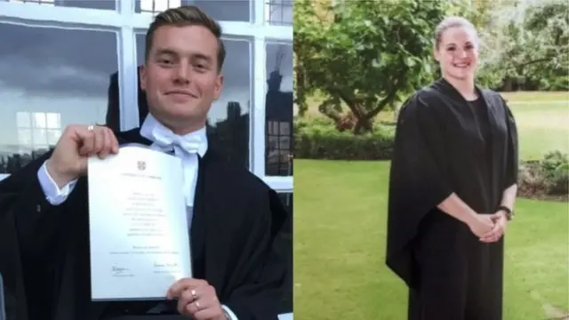 Jack Merritt (ibumoso) yari umuhuzabikorwa ya gahunda yo kwigira hamwe ya Kaminuza ya Cambridge, naho Saskia Jones (iburyo) yari umukorerabushake muri iyo gahunda