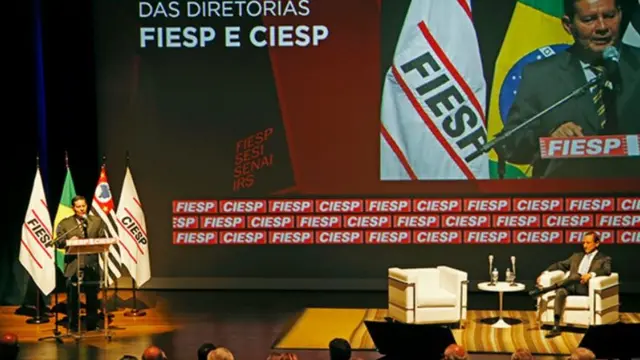 O vice-presidente Hamilton Mourão na Fiesp