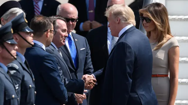 İngiltere Ticaret Bakanı Liam Fox ve Trump