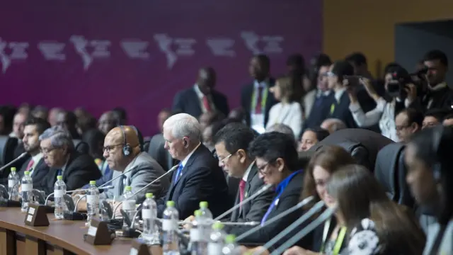 Pence en la Cumbre de las Américas en Lima, Perú.