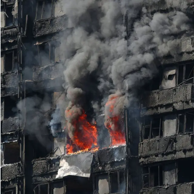 லண்டன் தீ விபத்து (புகைப்படத் தொகுப்பு)