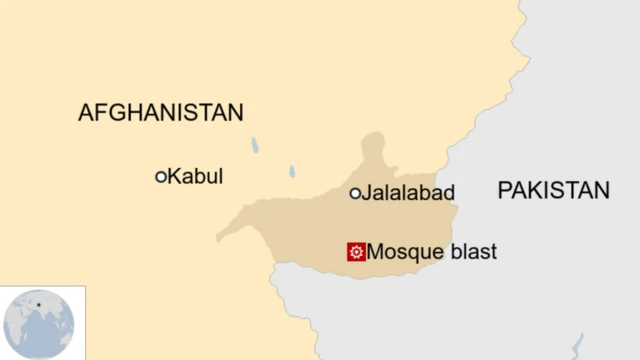A map showing where the attack was in Afghanistan