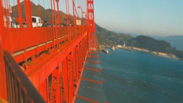 Artistic impression of the Golden Gate suicide barrier