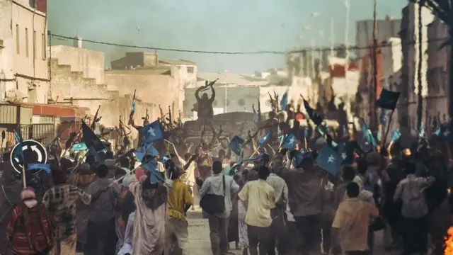 Sida filimka ka muuqato, markii uu dagaalka ku sii xoogeystay Muqdisho