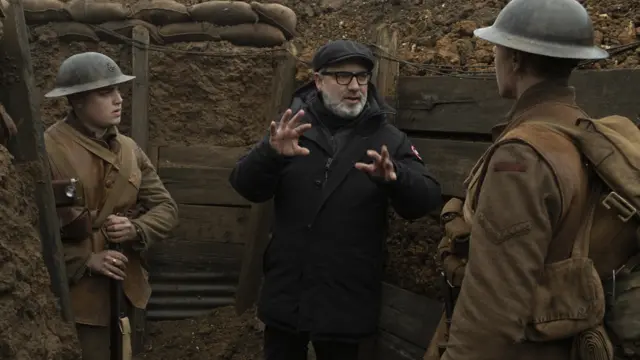Sam Mendes 1917 filmini yönetirken