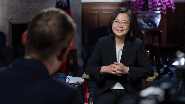台灣總統蔡英文接受CNN專訪。