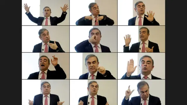 Enero de 2020: Ghosn en su conferencia de prensa en Beirut.