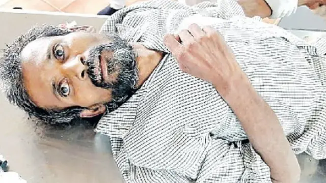 ఆసుపత్రిలో బాధితుడు