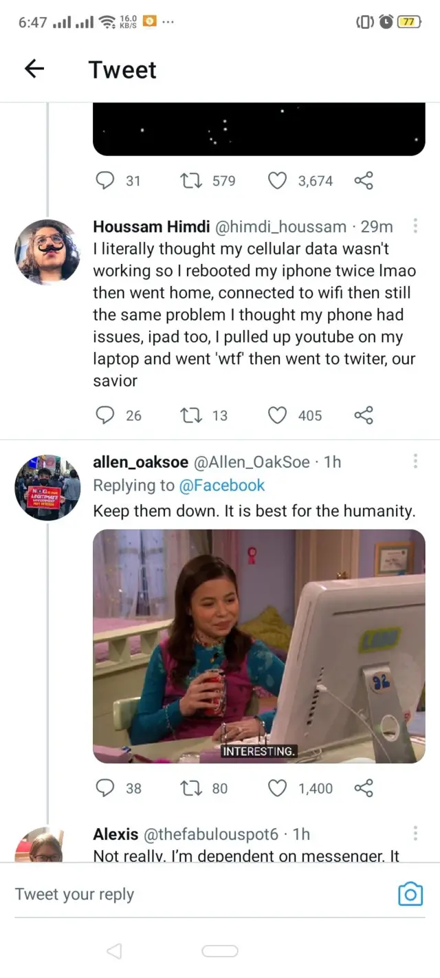 Esi awọn eeyan lori Twitter