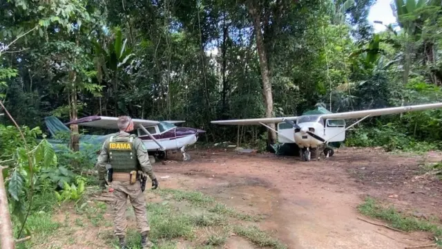 Agentes do Ibama encontraram na operação aeronaves sem autorizaçãobetano aposta de futebolvoo