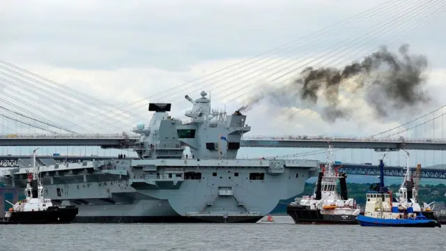 HMS Queen Elizabeth is one of two carriers being built at a combined cost of £6.2 billion